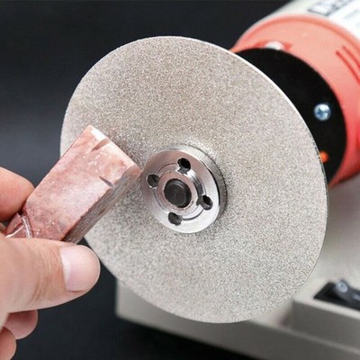 4 In 80-2000# Diamond Coated Flat Lap Wheel Lapidary Grinding Polishing Disc DE