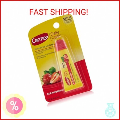 Carmex Daily Care Lip Balm Strawberry SPF 15 0.35 oz (Tube in Blister Pack)