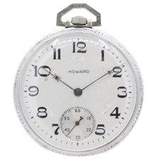 Antique 18s 1918 Howard Series 7 17 Jewel Mechanical Open Face Pocket Watch