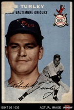 1954 Topps #85 Bob Turley Orioles RC AUTHENTIC