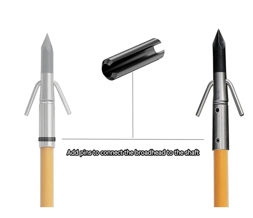 34inch Bowfishing Arrows Fiberglass Shaft with Broadhead Fishing and Hunting - Image 2 of 4