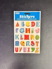 Vintage Stickers Eureka Alphabet Sticker Sheet VTG 80s