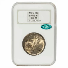 1925 Stone Mountain Commemorative Half Dollar 50C NGC MS 65 CAC