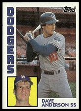 Dave Anderson *ROOKIE CARD* (RC) 1984 Topps #376. rookie card picture
