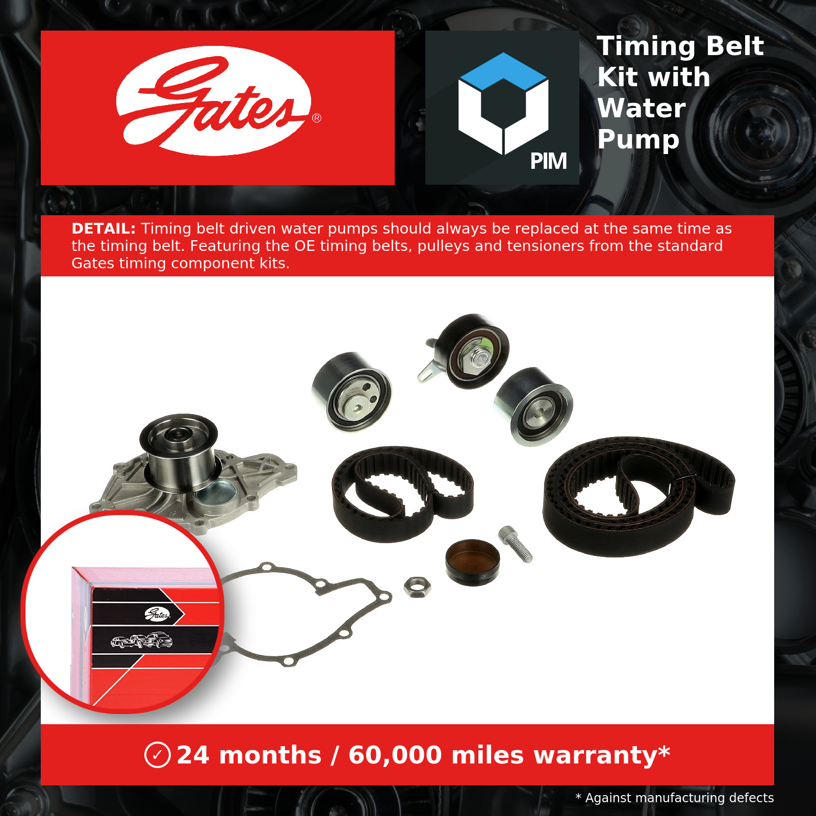Timing Belt Kit + Water Pump KP15557XS-1 GATES for AUDI VW SKODA - Image 12