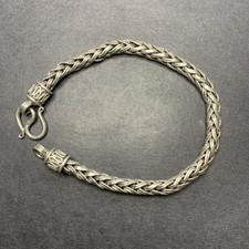 Sterling Silver 925 Lot Bracelet N8 Huge Massive Byzantine Chain Link Thick Wide