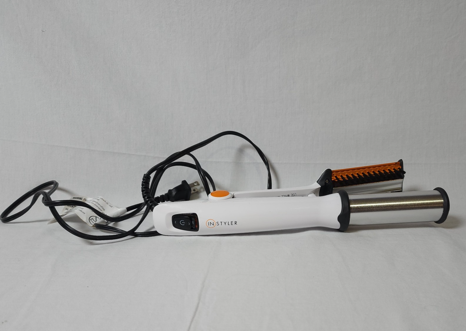 Instyler ISE1001.1 White Rotating Curling Iron Tested Working Hair Styler