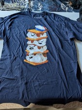 LOOT CRATE INSPIROWANY POGROMCAMI DUCHÓW T-SHIRT ROZMIAR L CLR GRANATOWY FABRYCZNIE NOWY W PUDEŁKU STAY PUFT SMORES