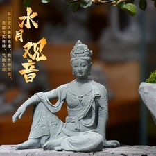 Fish Tank Guanyin Figurine Zen Rockery Landscape Water Flow Mini Ornament