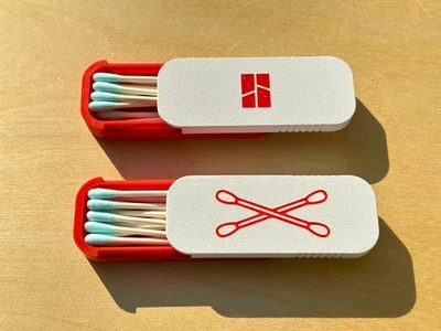 Wattestäbchen Aufbewahrungsdose für Reisen, Badezimmer Organizer  Q-Tip Behälter - Bild 1 von 4