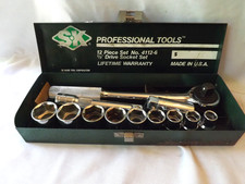 Vintage 1983 S-K Tools 1/2 Drive SAE 12 Pc 6 ...
