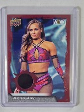 2022 Upper Deck AEW All Elite Wrestling - Anna Jay #77 Red Mat Relics /50 (MEM)