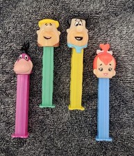 Vintage Flintstones Pez Dispensers Lot Of 4 Fred Pebbles Barney Dino