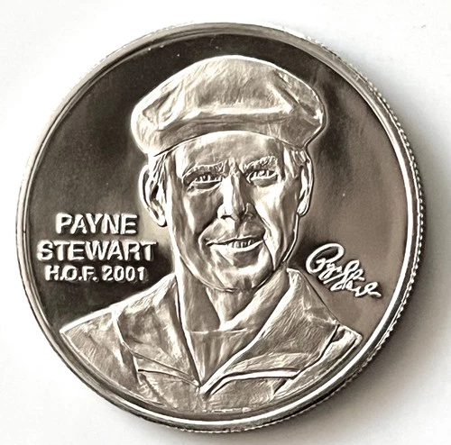 1oz Fine Silver .999 Round PAYNE STEWART HOF 2001 Golf Legend  *COM159