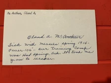 Dixie McArthur 🔥🔥MLB: 1914 Pittsburgh Pirates 🔥🔥Autograph 🔥🔥🔥