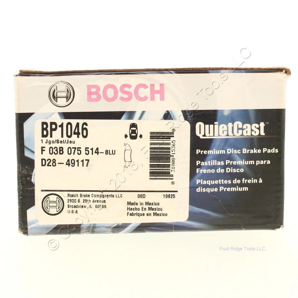 Bosch QuietCast Premium Organic Disc Brake Pads BP1046 for 2004-08 E-Series Rear - Image 4 of 4
