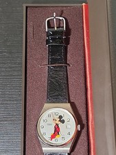 Vintage Disney Bradley Mickey Mouse Date Watch 035S - EXE - Rare - Runs
