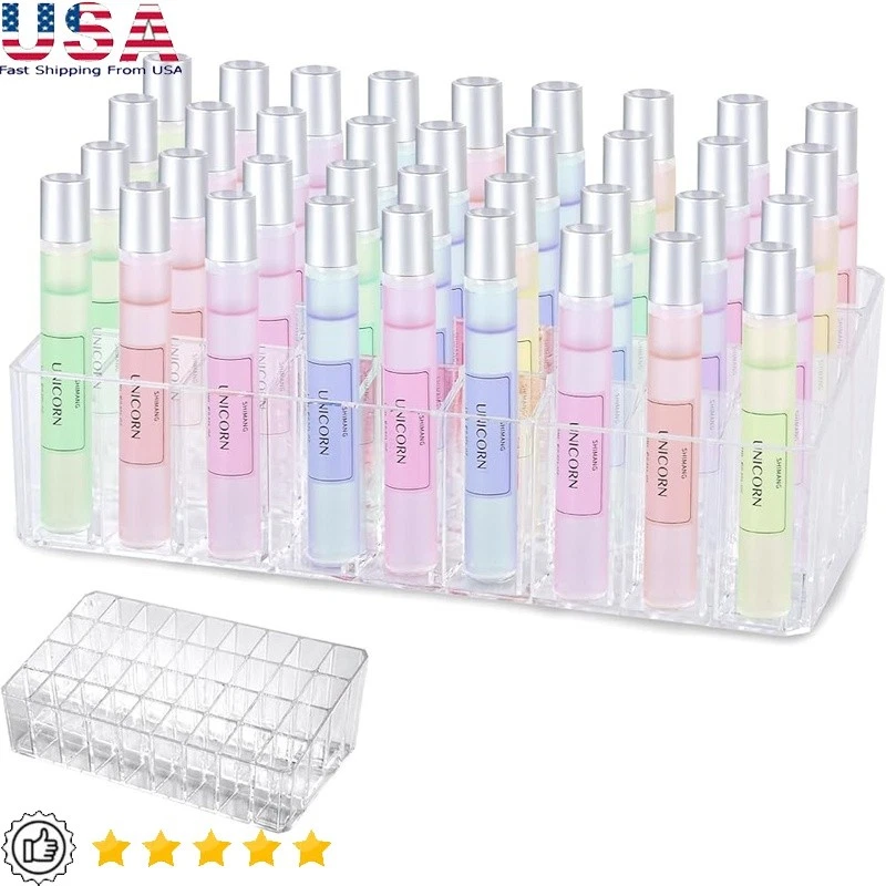 Acrylic Lip Gloss Organizer 36 Slot Perfume Holder Makeup Display Case New