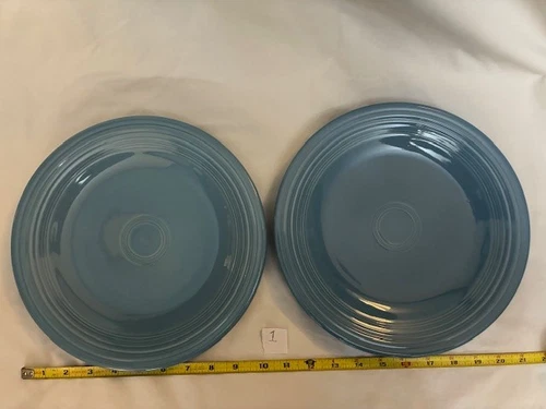 Set of 2 Periwinkle Blue Fiestaware Dinner Plates