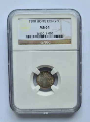 NGC 1899 MS 64 5 CENT HONG KONG AN EXCELLENT COINS BEAUTIFUL SURFACE ..NICE !!!!