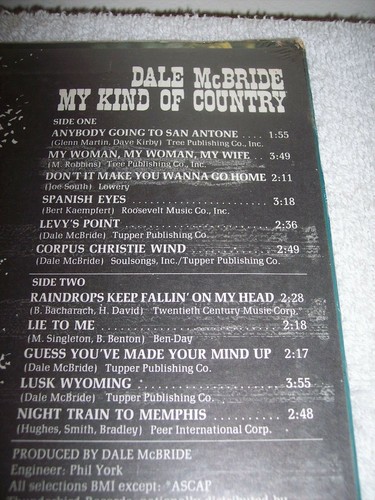 Dale McBride My Kind of Country Vinyl LP Thunderbird Records TH 9010 SEALED - Picture 4 of 7