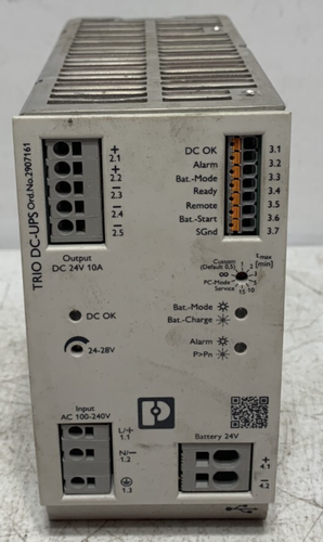 Phoenix Contact 2907161 UPS Power Supply 24 VDC 10 Amp