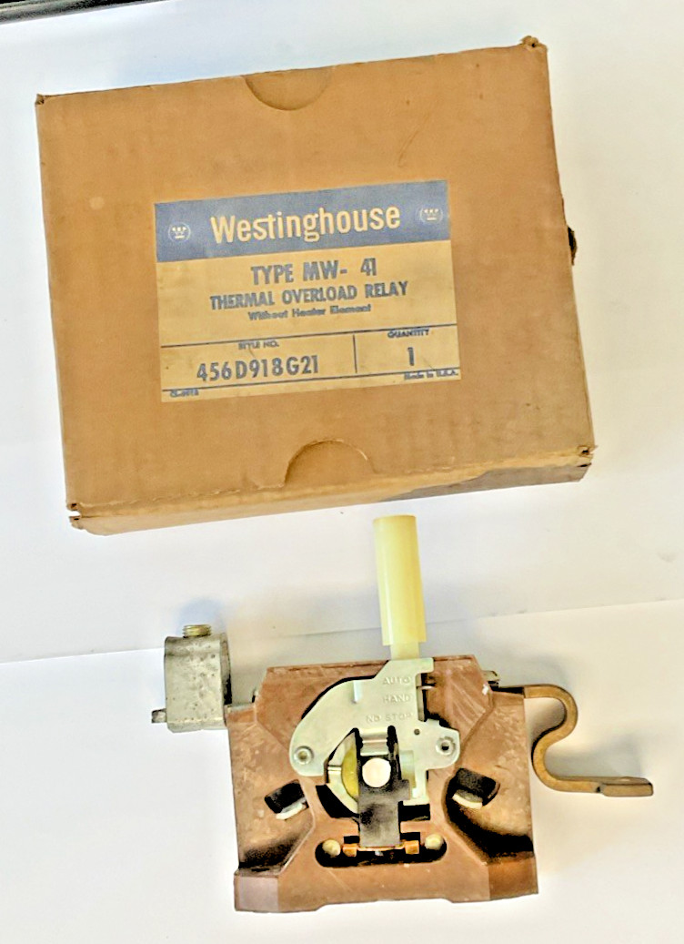 WESTINGHOUSE TYPE MW-41 THERMAL OVERLOAD RELAY 456D918G21