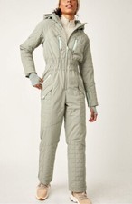 NWT Free People Movement All Prepped Waterproof Ski Suit  Greyed Olive  Large