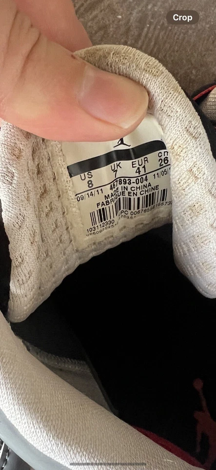 Размер 8 - Jordan Big Ups серый - 467893-011 - Изображение 3 из 4