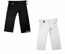 ProForce 12oz 100% Cotton Heavyweight Karate Pants - Black White (Trad Waist)