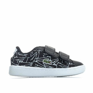 infant black lacoste trainers