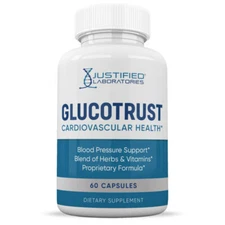 Glucotrust Dietary Supplement Pills for Blood Sugar & Weight Loss (60 Capsules)