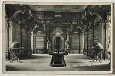 Melk Abbey Stift Melk Interior Library Austria RPPC Real Photo Antique Postcard