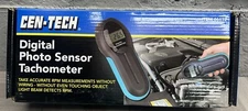❗️CEN-TECH Digital Non-Contact Laser Optical Photo Sensor Rpm Speed Tachometer