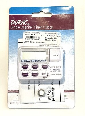 NEW! DURAC Single Channel Timer / Clock Gym/ Cooking/ Kitchen/Workout /school