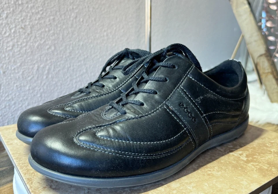 Zapatillas deportivas Ecco para mujer 42 EE. UU. 11-11,5 cuero genuino con cordones zapatos informales cómodos Foto 2 de 4