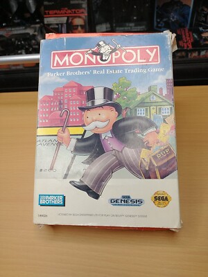 Sega Genesis - MONOPOLY, Complete With Box And Manual.