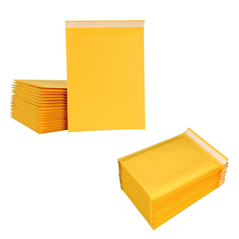 Yellow Bubble Mailer 6 Size Filler Bag Envelopes 50 Pcs In Stock Bubble