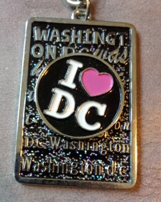 Vintage I Love DC Washington DC Spinner   Keychain