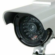 Black Fake Dummy Security CCTV Camera Waterproof IR LED Outdoor Indoor Surveillance
