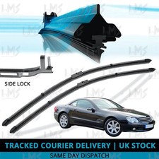 For Mercedes SL R230 2001-12 Front Windscreen 26" 26" Flat Aero Wiper Blades Set