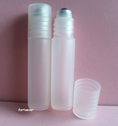 New 5pcs Refillale 5ml Roller Ball Bottle  Liquid Bottles & Translucent lid - Picture 1 of 2