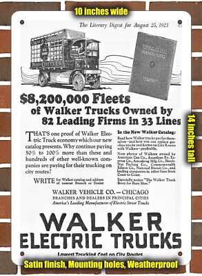 Metal Sign - 1923 Walker Electric Truck 2- 10x14 inches