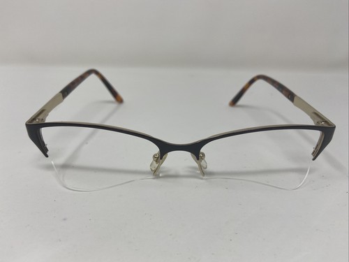 VERSACE EYEGLASSES FRAME 1218 1344 53/17/140 BROWN TORTOISE HALF RIM H487