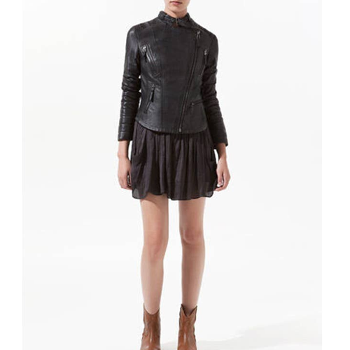 Lambskin Leather Motorcycle Jacket 
