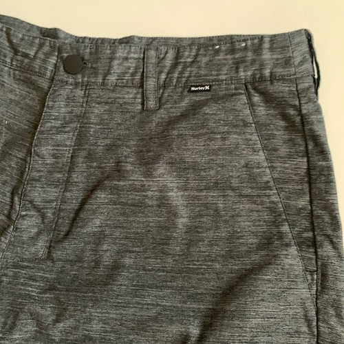 Hurley H2O Dry Stretch Cotton Chino Shorts Men’s 36 Gray Casual Walking Pockets - Picture 2 of 8
