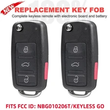 2X Keyless-Go Smart Remote Key Fob 4B For Volkswagen With Proximity NBG010206T