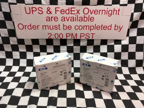 LOT OF 2 EATON FAZ-C20/2, FAZC20/2, Thermal Magnetic Circuit Breaker 20A #1175N1