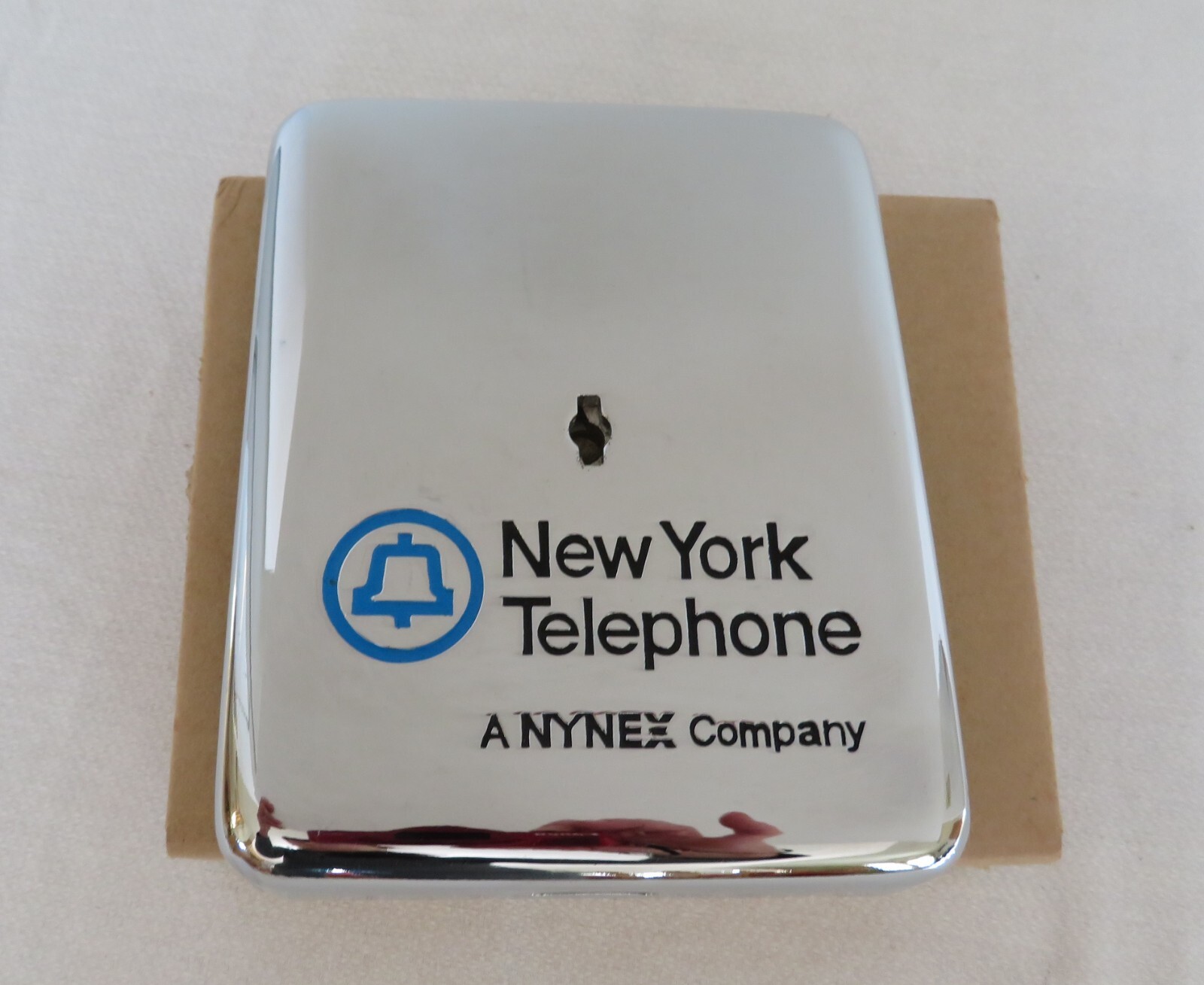 New  York Telephone Chrome vault door NOS Original Chrome