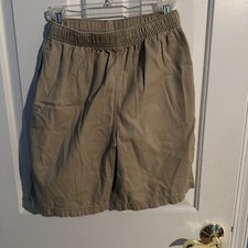Youth Boy Size L 14/16 Lands End Tan Shorts Gently Used